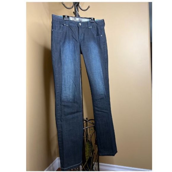 Nomis Womens Regular Fit Denim Straight Jeans Mid Rise Pockets Size 29 Blue - Picture 1 of 5
